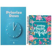 Kit presente dia das mães - devocional priorize deus + meu plano perfeito (planner) - Kit de Livros