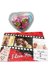 Kit Presente Dia dos namorados Coração + Quebra-cabeça 90 peças pedido de namoro