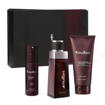 Kit Presente Dia Dos Pais Malbec Perfume Masculino Oboticário Loção HIdratante e Body Spray 3 Itens