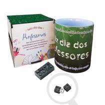Kit Presente Especial para Professores + caneca e Pendrive Blocos 8 GB