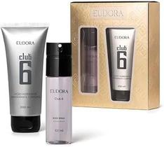Kit Presente Eudora CLUB 6: Loção Hidratante e Body Spray Masculino Sofisticado Kit Presente Eudora CLUB 6: Loção Hidratante e Body Spray Masculino Sofisticado