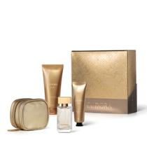 Kit Presente Eudora Diva: Colônia, Loção Corporal, Creme Mãos e Nécessaire Dourado