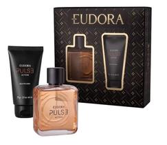 Kit Presente Eudora Pulse Action Colônia Balm Pós Barba 75g