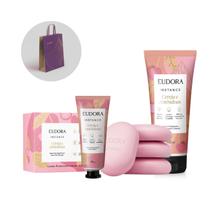 Kit Presente Feminino Cereja e Amêndoas Instance Eudora Creme Corpo Sabonetes Creme mãos