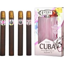 Kit Presente Feminino Cuba Variety Quad Lady De 4 Peças Com Heartbreaker&La Vida Victory Vip E Todos São Spray Edp 35 Ml