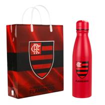 Kit Presente Flamengo Garrafa Alumínio 600ml Sacola Mengão