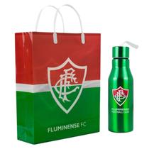 Kit Presente Garrafa Inox 600 ML Sacola Torcedor Fluminense