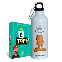 Kit Presente Geek Garrafa de Alumínio Garfield 500ml + Jogo É Top! - Geek &amp Pop