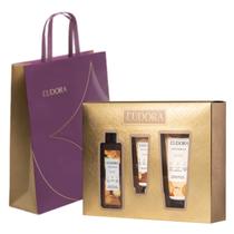 Kit Presente Karité Cremes Mãos E Corpo Body Spray Instance Eudora Com Sacola Presenteável REF 84672 Kit Presente Karité Cremes Mãos E Corpo Body Spray Instance Eudora Com Sacola Presenteável REF 84672