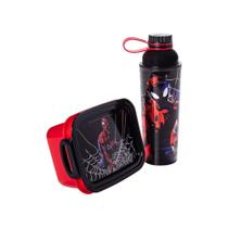 Kit Presente/Lanche Garrafa Vip 660ml Marmita Hermética c/ Compartimento 850ml Homem Aranha - Plasútil Kit Presente/Lanche Garrafa Vip 660ml Marmita Hermética c/ Compartimento 850ml Homem Aranha - Plasútil