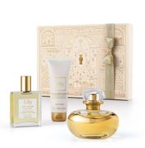 Kit Presente Lily (3 itens) Lily Eau de Parfum 75ml + Óleo Corpo Cabelo 50ml + Hidratante 75g