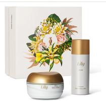 Kit Presente Lily Creme Acetinado Hidratante 250 g Body splash colônia 200 ml O Boticário 02 ítens