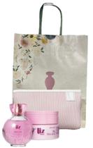 Kit Presente Liz Flora: Deo Colônia 100ml + Hidratante Desodorante 250g + Nécessaire
