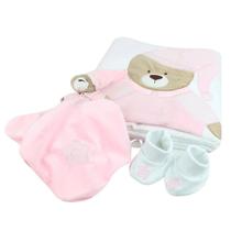 Kit Presente Manta Blanket E Sapatinhos Zip Toys Urso Kit Presente Manta Blanket E Sapatinhos Zip Toys Urso