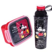 Kit Presente Mickey Garrafa 660ml e Pote Marmita Hermética 850ml Plasutil