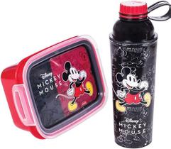Kit Presente Mickey Garrafa 660ml e Pote Marmita Hermética 850ml Plasutil