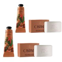 Kit Presente Natura Ekos Creme De Mão (40g) + Sabonete (100g) Castanha Kit 2 unidades Kit Presente Natura Ekos Creme De Mão (40g) + Sabonete (100g) Castanha Kit 2 unidades