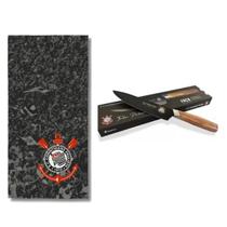 Kit Presente Pai Corinthiano Faca para Churrasco + Toalha de Banho