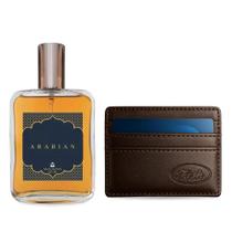 Kit Presente Pais Perfume Arabian 100ml + Carteira Masculina Kit Presente Pais Perfume Arabian 100ml + Carteira Masculina
