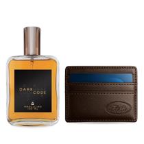 Kit Presente Pais - Perfume Dark Code 100ml + Carteira Masc. Kit Presente Pais - Perfume Dark Code 100ml + Carteira Masc.