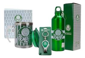 Kit Presente Palmeiras Caneca Inox Garrafa Chaveiro Cortador