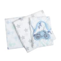 Kit Presente Papi Soft Bebê Menino Cueiro Naninha Enxoval 95