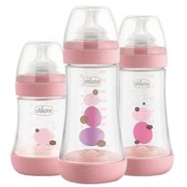 Kit Presente Para Chá De Bebê Menina Mamadeira Chicco Rosa