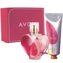 Kit Presente Perfume Feminino Lov U 75ml + Creme Mãos 75g Avon