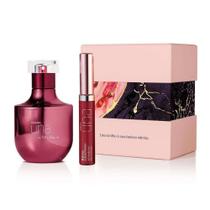 Kit Presente Perfume Feminino Una Artisan 75ml + Batom Líquido Matte Rose Natura