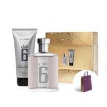 Kit Presente Perfume Masculino Club 6 Eudora Deo Colônia e Shampoo Amadeirado Kit Presente Perfume Masculino Club 6 Eudora Deo Colônia e Shampoo Amadeirado