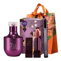 Kit Presente Perfume Una Artisan Natura Batom CC Rose 4c Kit Presente Perfume Una Artisan Natura Batom CC Rose 4c
