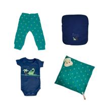 Kit presente recem nascido dino 7 peças na caixa bebê Kit presente recem nascido dino 7 peças na caixa bebê