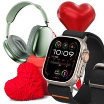 Kit Presente: Relógio inteligente HW ULTRA 2 chat GPT integrado + Fone Bluetooth PRO9 +7 pulseiras + Coração de Pelúcia Kit Presente: Relógio inteligente HW ULTRA 2 chat GPT integrado + Fone Bluetooth PRO9 +7 pulseiras + Coração de Pelúcia