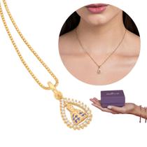 Kit Presente Rommanel Nossa Senhora Aparecida Banhado Ouro Kit Presente Rommanel Nossa Senhora Aparecida Banhado Ouro