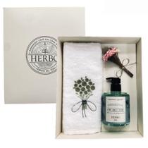 Kit Presente Sabonete e Toalha Verbena Home Sweet Home Herbo 350ml