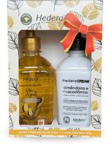 Kit Presente Sabonete Líquido Óleo de Argan Hedera 370ml + Loção Amêndoas e Macadâmia HederaCREAM Kit Presente Sabonete Líquido Óleo de Argan Hedera 370ml + Loção Amêndoas e Macadâmia HederaCREAM