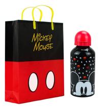 Kit Presente Sacola Garrafa Alumínio Mickey 500ml Disney Kit Presente Sacola Garrafa Alumínio Mickey 500ml Disney
