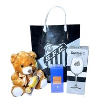 Kit Presente Sacola, Urso, Perfume, Chocolate e Taça Times de Futebol