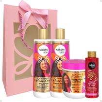 Kit Presente Salon Line De Repente Pronta!: Shampoo, Condicionador e Creme Pentear + Mimo Exclusivo Kit Presente Salon Line De Repente Pronta!: Shampoo, Condicionador e Creme Pentear + Mimo Exclusivo
