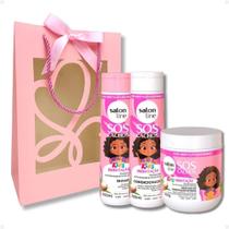 Kit Presente Salon Line S.O.S Kids Hidratação: Shampoo 300ml, Condicionador 300ml E Máscara 500g