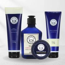 Kit Presente Shampoo Fortalecedor Previne Queda Cabelo Pomada Capilar Creme Barbear Balm Pós Barba