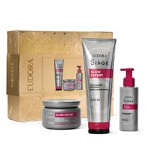 Kit Presente Siage Glow Expert Shampoo 250ml Máscara 250g Balm 100ml