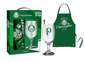 Kit Presente Taça 330Ml Com Avental - Time Palmeiras