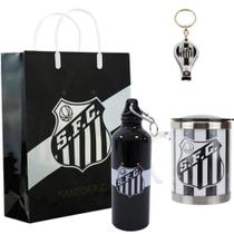 Kit Presente Torcedor Garrafa Caneca Chaveiro Santos