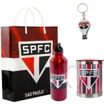 Kit Presente Torcedor Garrafa Caneca Chaveiro São Paulo
