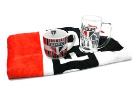 Kit Presente Torcedor SPFC 3pcs 1toalha 1Caneca 1CanecaCafe - AllMix Kit Presente Torcedor SPFC 3pcs 1toalha 1Caneca 1CanecaCafe - AllMix