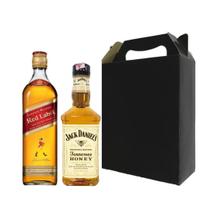 Kit Presente Whisky Red Label + Jack Daniel's Honey