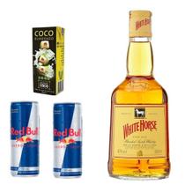 Kit Presente White Horse 500ml + 2 Red Bull - Whisky 40%