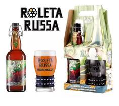 Kit presenteável roleta russa ipa 500ml + copo 320ml