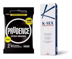 Kit Preservativo Extra Grande Camisinhas + Lubrificante